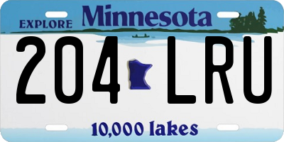 MN license plate 204LRU