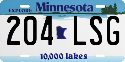 MN license plate 204LSG