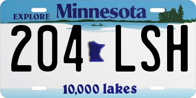 MN license plate 204LSH