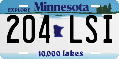 MN license plate 204LSI