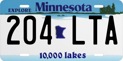 MN license plate 204LTA