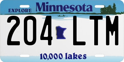MN license plate 204LTM