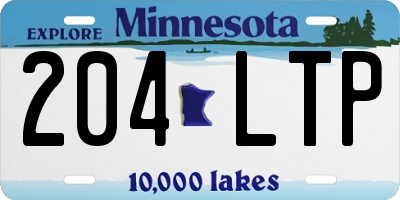 MN license plate 204LTP