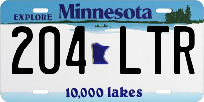 MN license plate 204LTR