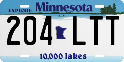 MN license plate 204LTT
