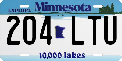 MN license plate 204LTU