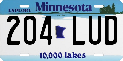 MN license plate 204LUD