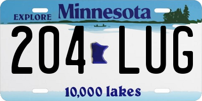 MN license plate 204LUG