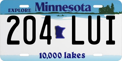 MN license plate 204LUI