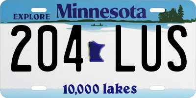 MN license plate 204LUS
