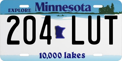 MN license plate 204LUT