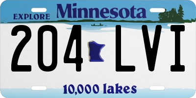 MN license plate 204LVI