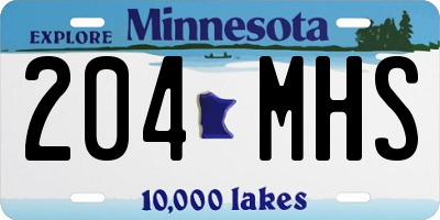 MN license plate 204MHS