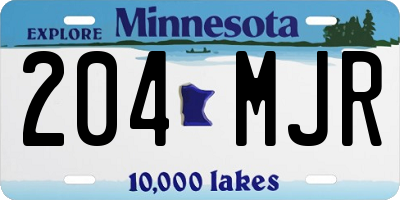 MN license plate 204MJR