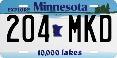 MN license plate 204MKD