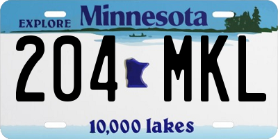 MN license plate 204MKL