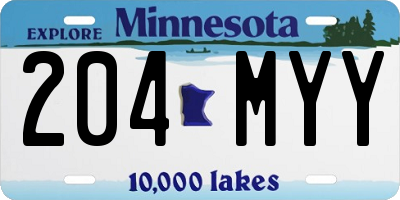 MN license plate 204MYY