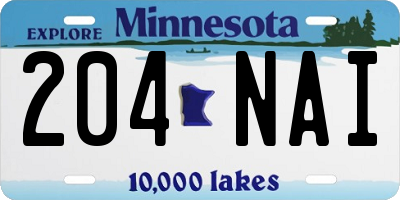 MN license plate 204NAI