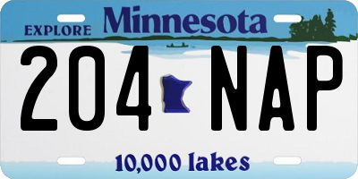 MN license plate 204NAP