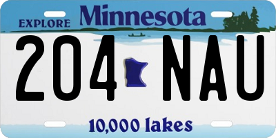 MN license plate 204NAU
