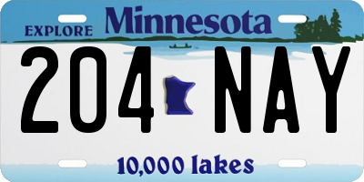 MN license plate 204NAY