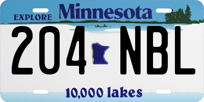 MN license plate 204NBL