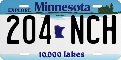MN license plate 204NCH