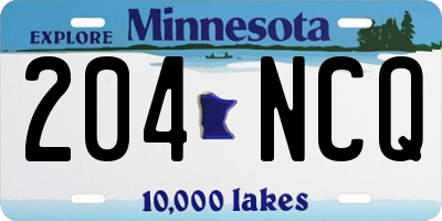 MN license plate 204NCQ