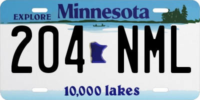 MN license plate 204NML