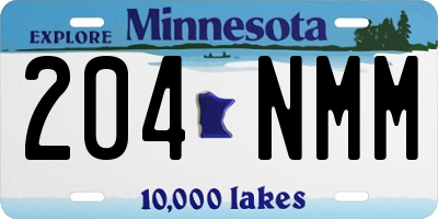 MN license plate 204NMM