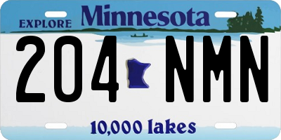 MN license plate 204NMN