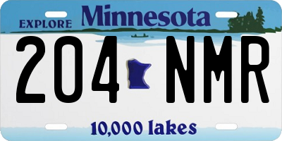 MN license plate 204NMR
