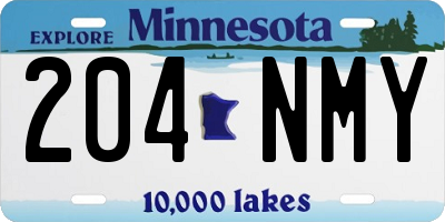 MN license plate 204NMY