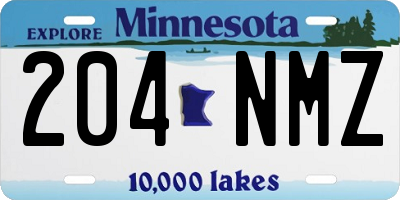 MN license plate 204NMZ