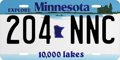 MN license plate 204NNC