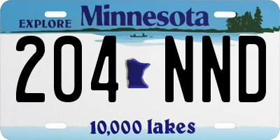 MN license plate 204NND