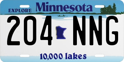 MN license plate 204NNG