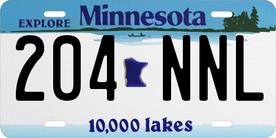 MN license plate 204NNL