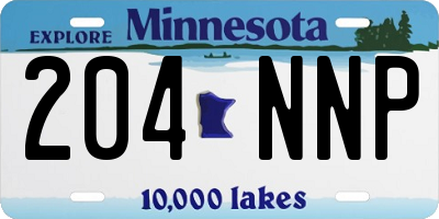 MN license plate 204NNP