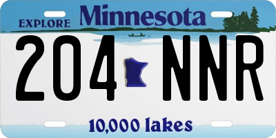 MN license plate 204NNR