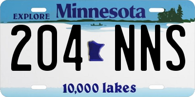 MN license plate 204NNS