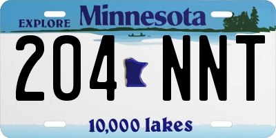MN license plate 204NNT