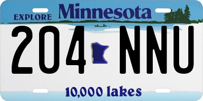 MN license plate 204NNU