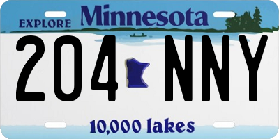 MN license plate 204NNY