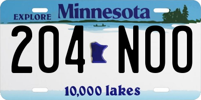 MN license plate 204NOO