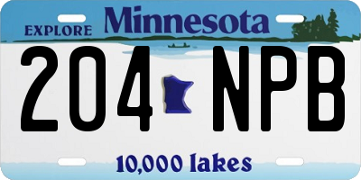 MN license plate 204NPB