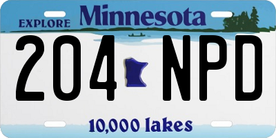 MN license plate 204NPD