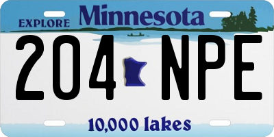 MN license plate 204NPE