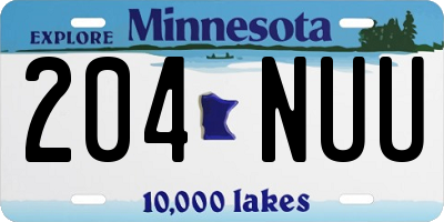 MN license plate 204NUU