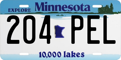 MN license plate 204PEL